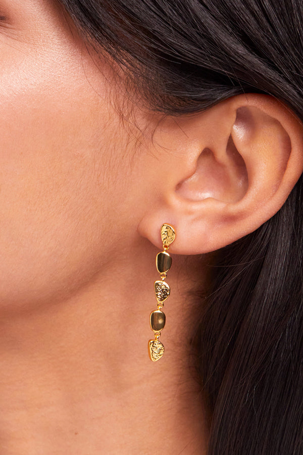Estella Bartlett - Textured Pebble Drop Earrings