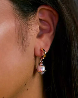 Estella Bartlett - Pearl Wrap Hoop Earrings