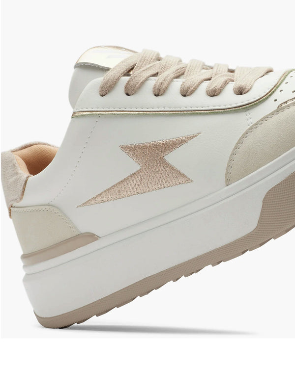 Vanessa Wu - Amelia White & Beige Trainers
