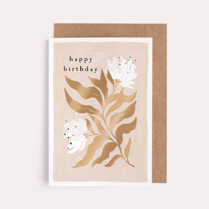 Serene Floral Birthday Card