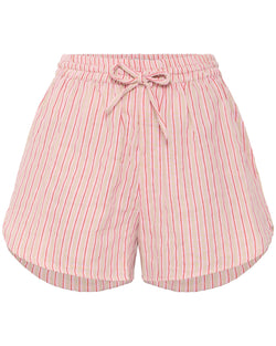 ICHI Pink & Red Stripped Shorts