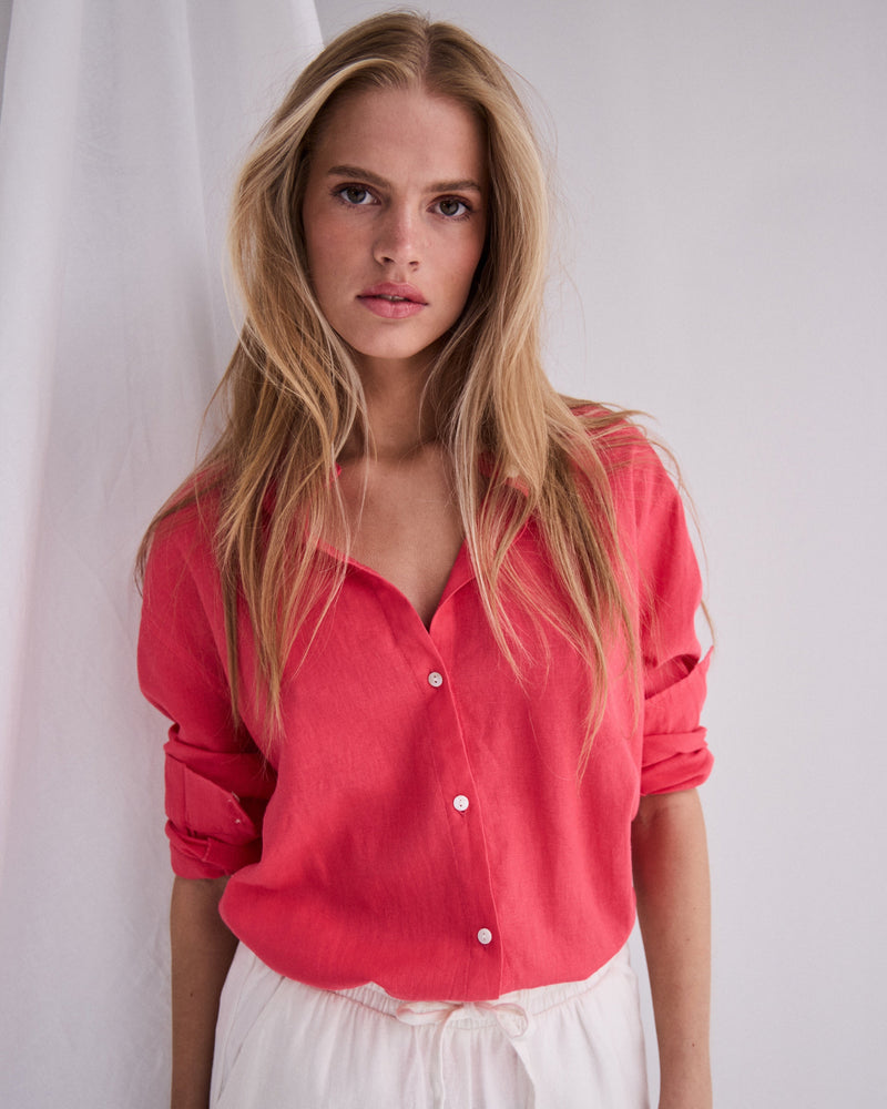 ICHI Geranium Linen Shirt