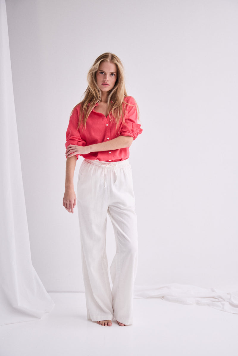 ICHI Geranium Linen Shirt