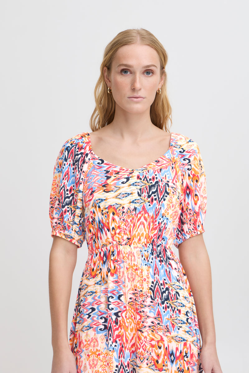 ICHI Marrakech Geranium Print Dress