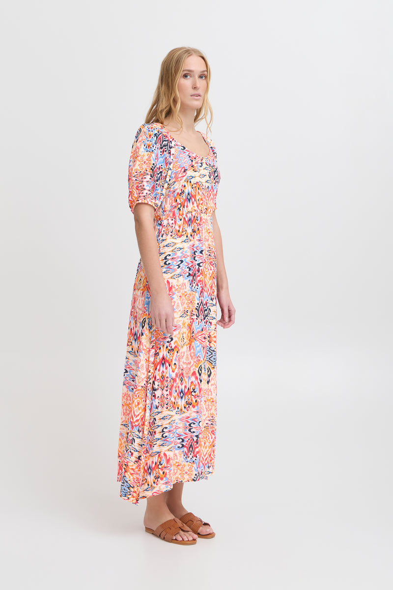 ICHI Marrakech Geranium Print Dress