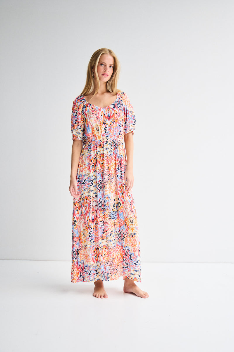 ICHI Marrakech Geranium Print Dress