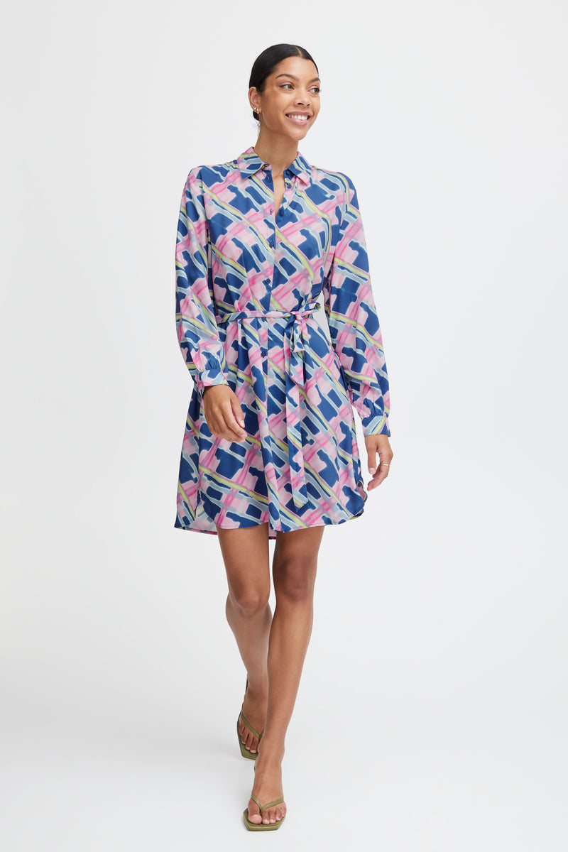 B.Young Josa Baby Pink Printed Dress