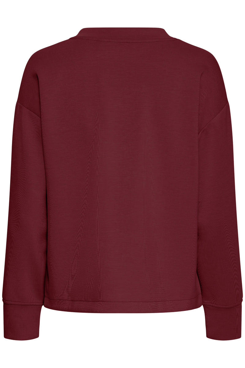 B.Young Pusti V Neck Cropped Sweatshirt