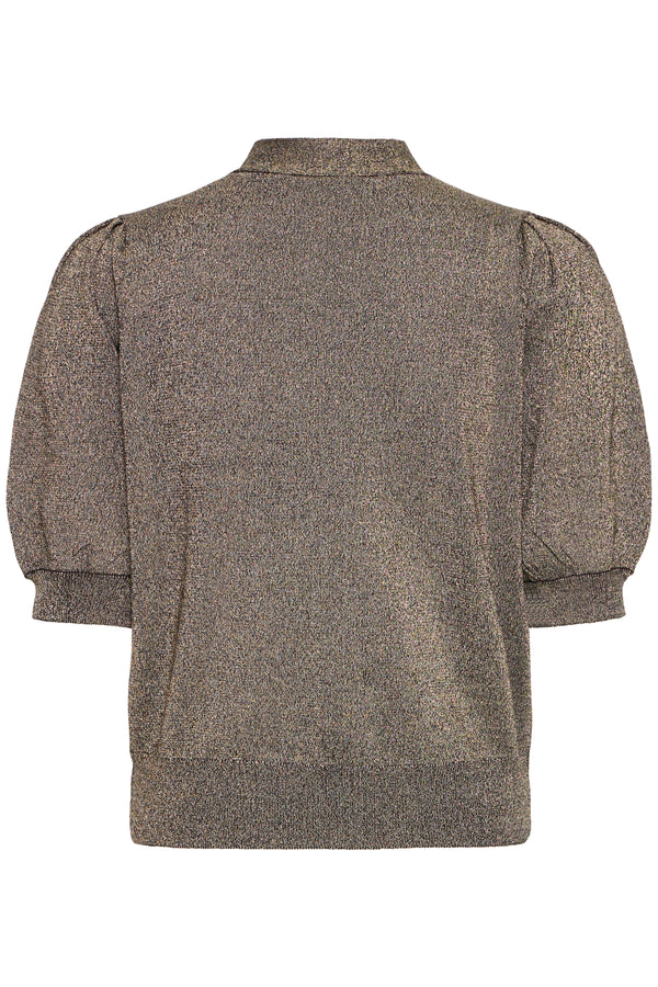 B.Young Gold Puff Tie Knit