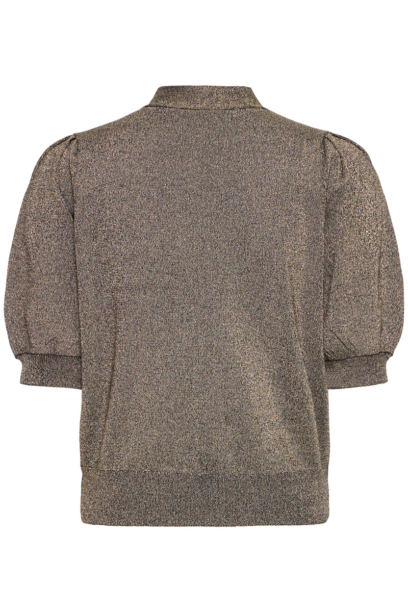 B.Young Gold Puff Tie Knit