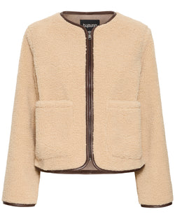 B.Young - Sherpa  Brown Leather Jacket