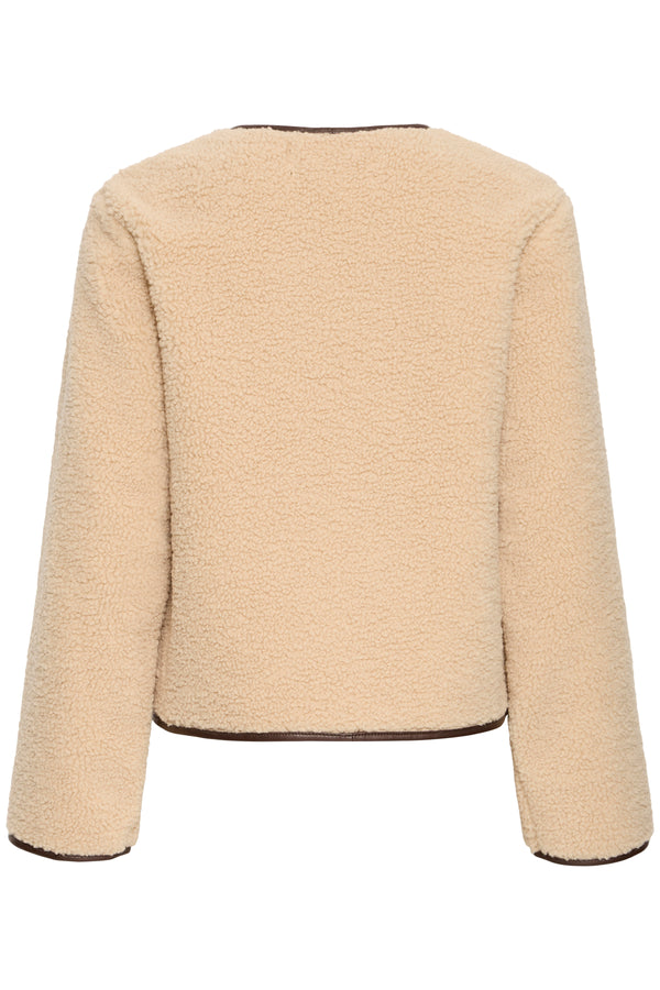 B.Young - Sherpa  Brown Leather Jacket