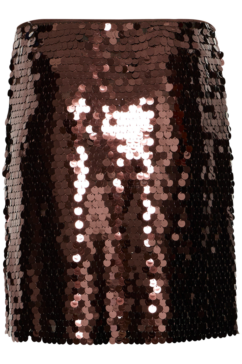 B.Young - Chocolate Sequin Mini Skirt