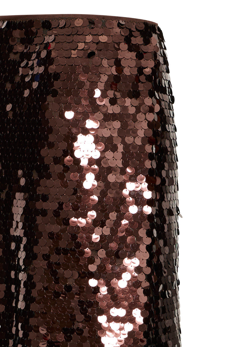 B.Young - Chocolate Sequin Mini Skirt