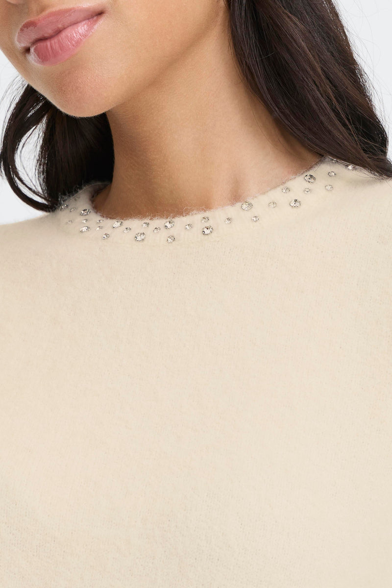 B.Young Cream Jewel Knit
