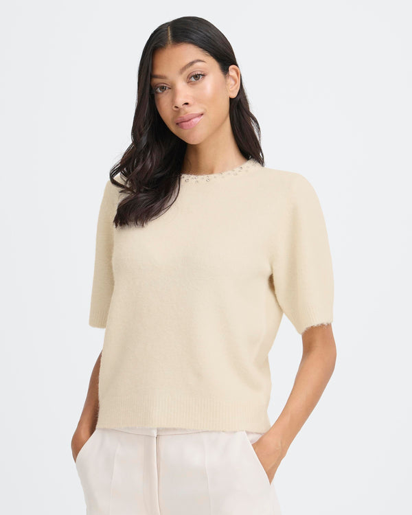 B.Young Cream Jewel Knit