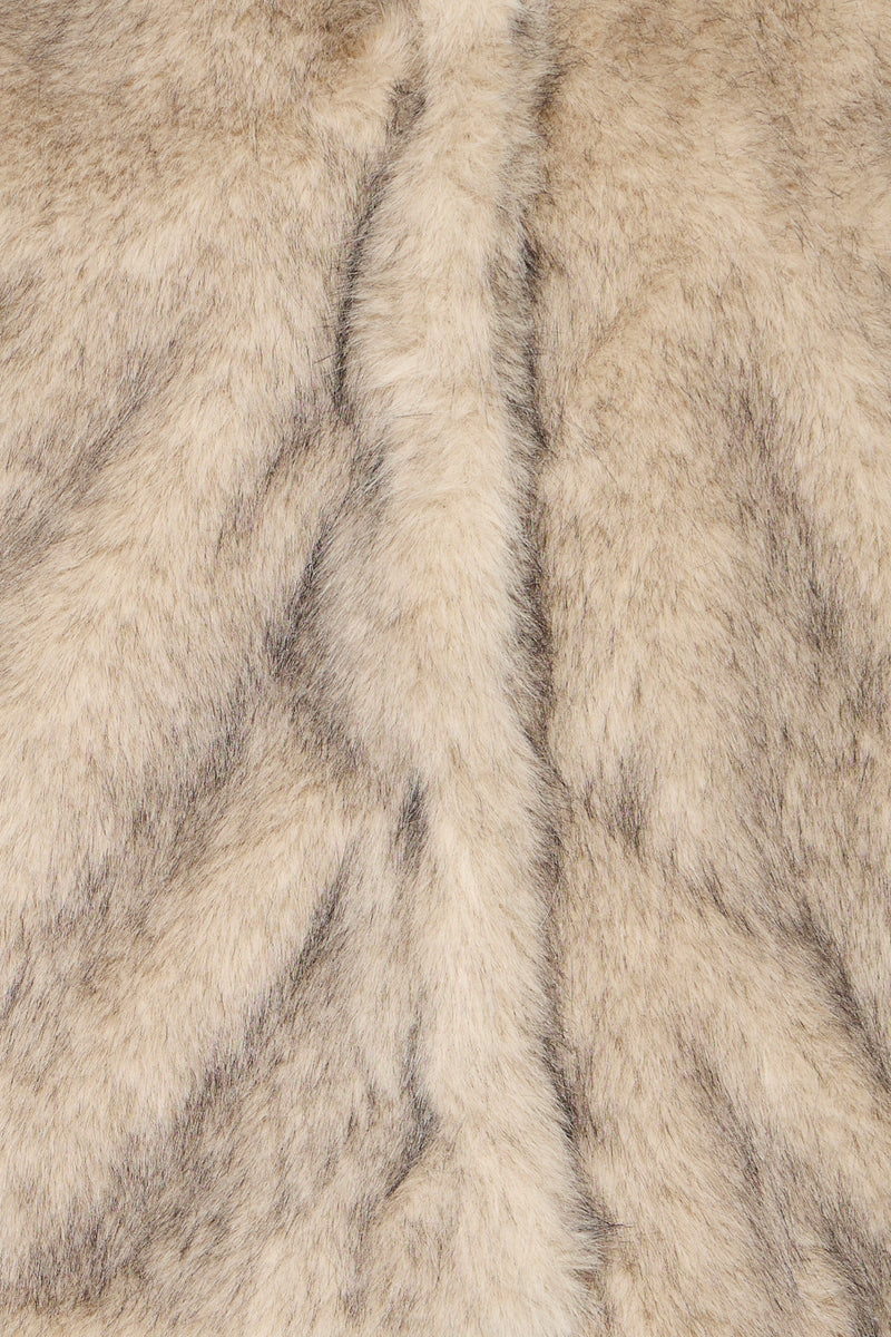 B.Young Cream Kaja Faux Fur Coat