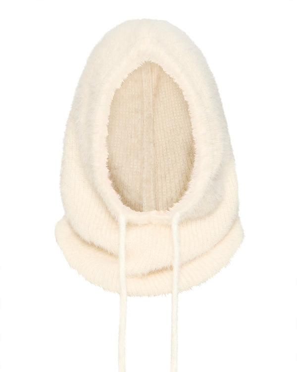 B.Young - Cream Knit Balaclava