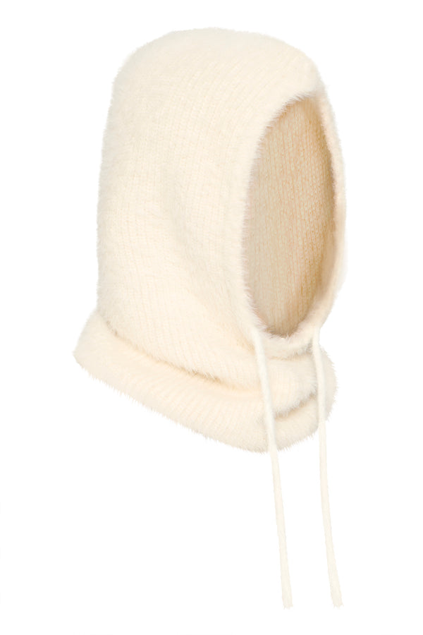 B.Young - Cream Knit Balaclava