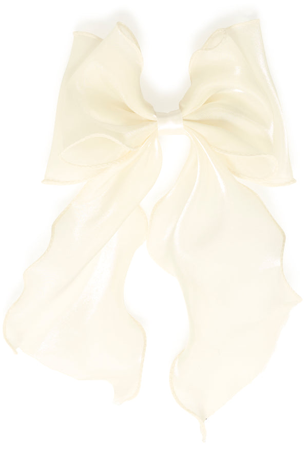 Cream Hair Bow