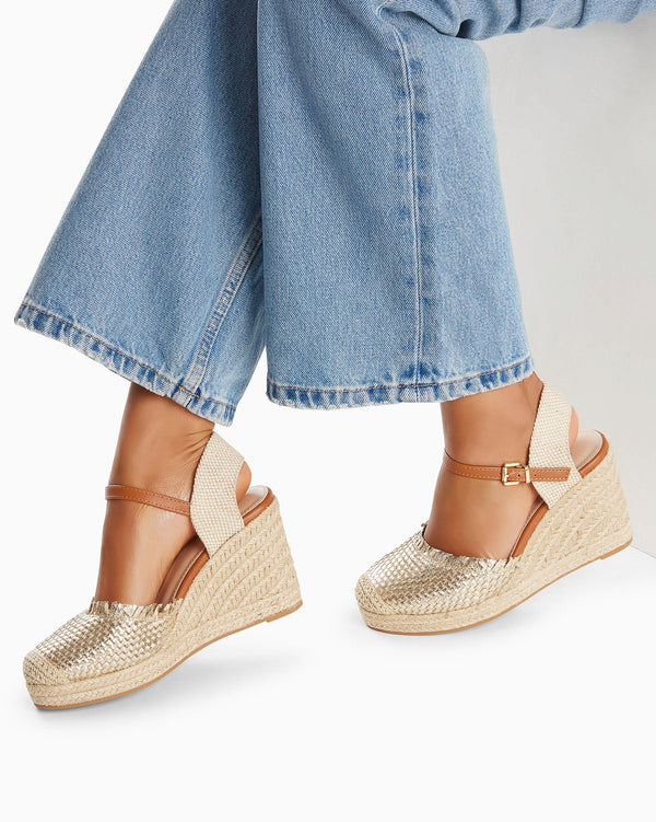 Vanessa Wu - Nadine Gold Wedges
