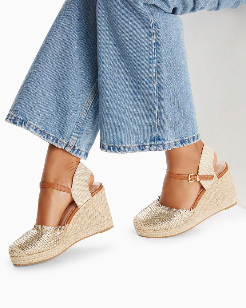 Vanessa Wu - Nadine Gold Wedges