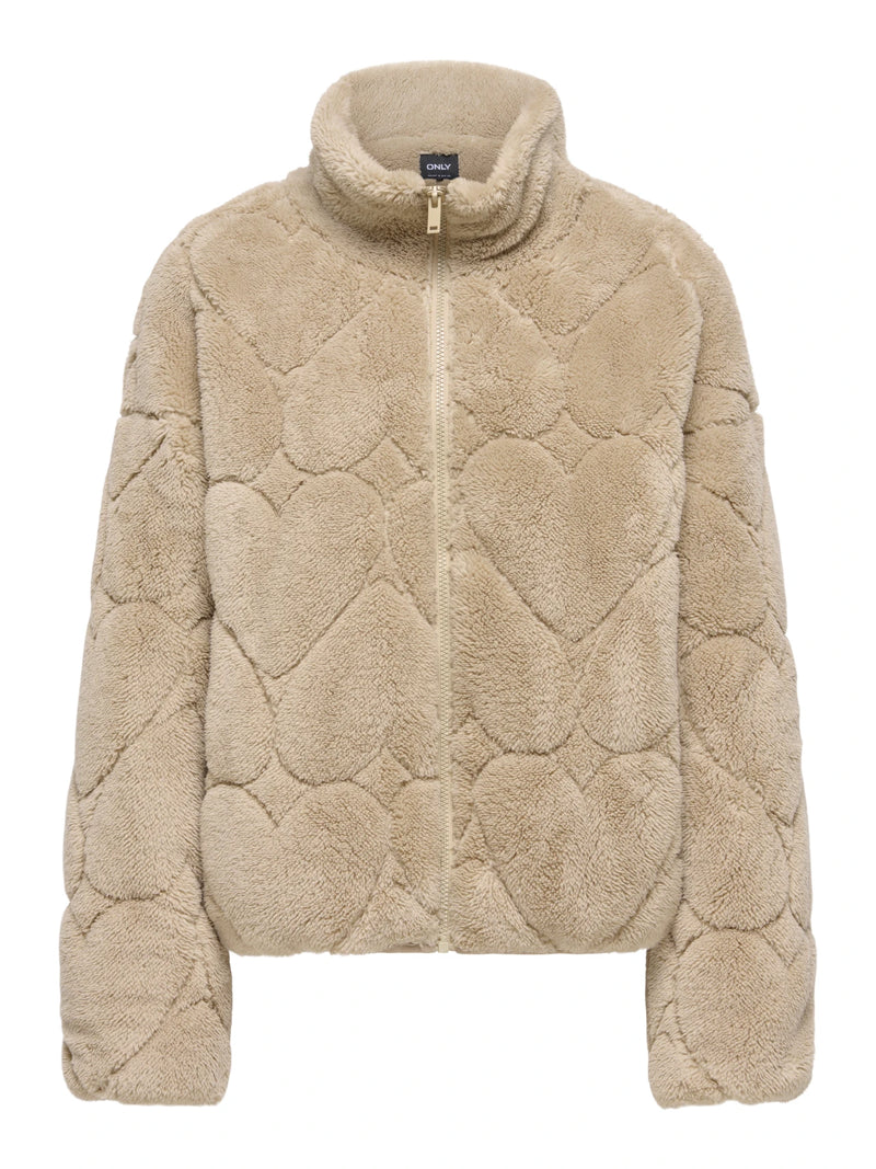 ONLY - Beige Heart Fleece