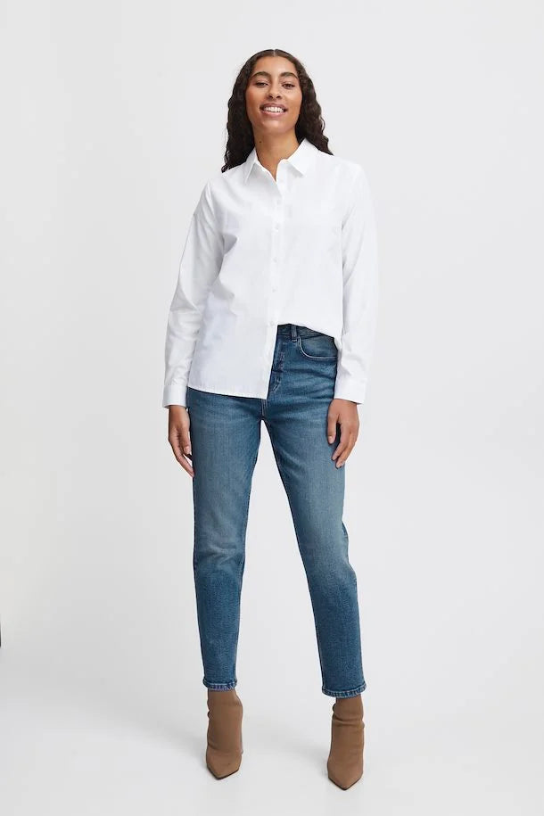 B.Young Mom Mid Blue Denim Jeans