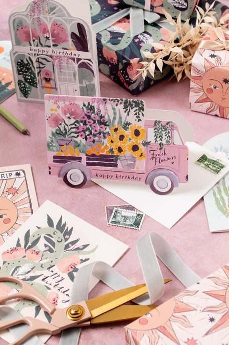 Flower Truck Birthday Card