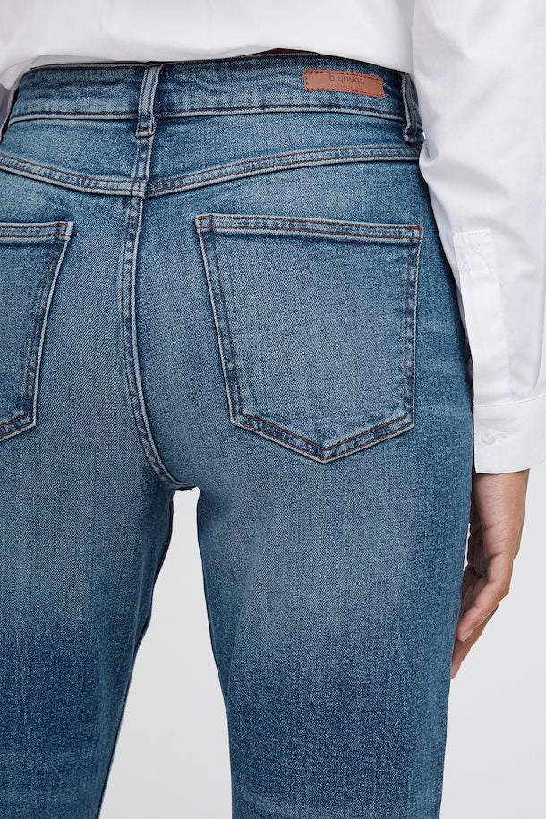 B.Young Mom Mid Blue Denim Jeans