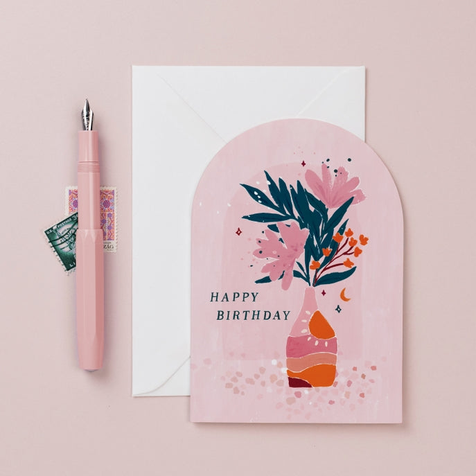 Vase Birthday Card