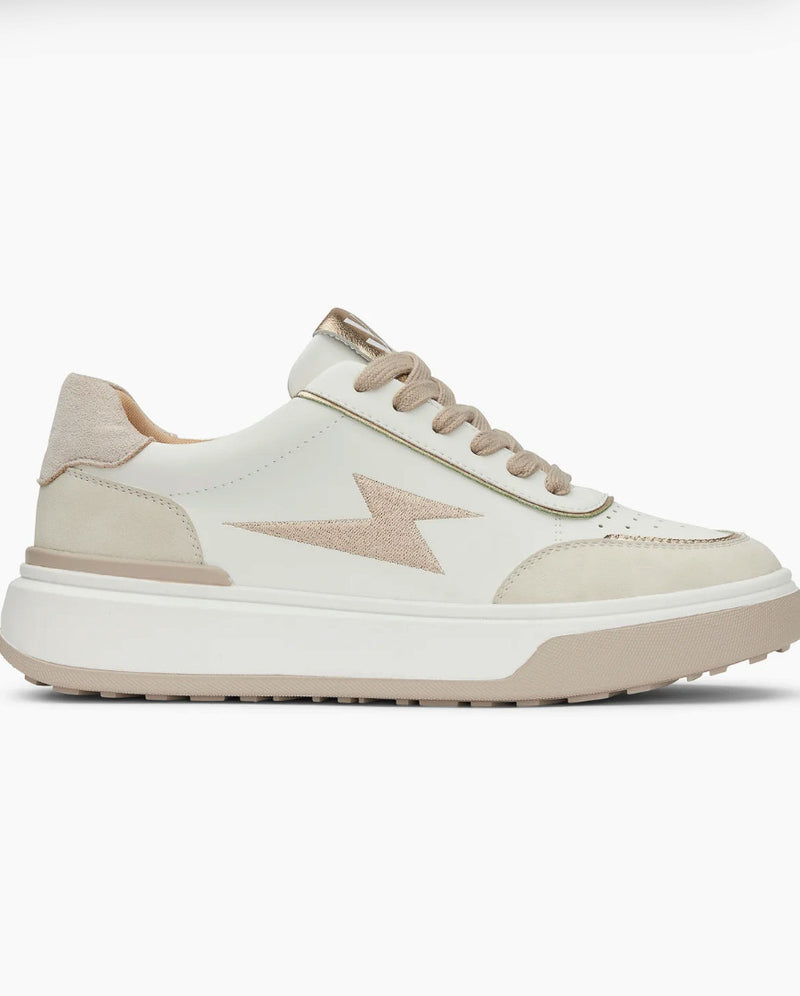 Vanessa Wu - Amelia White & Beige Trainers