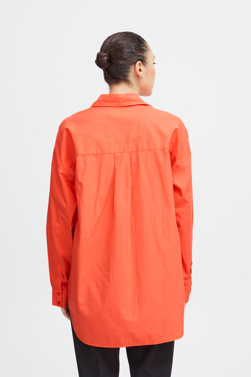 ICHI Hot Coral Stama Shirt