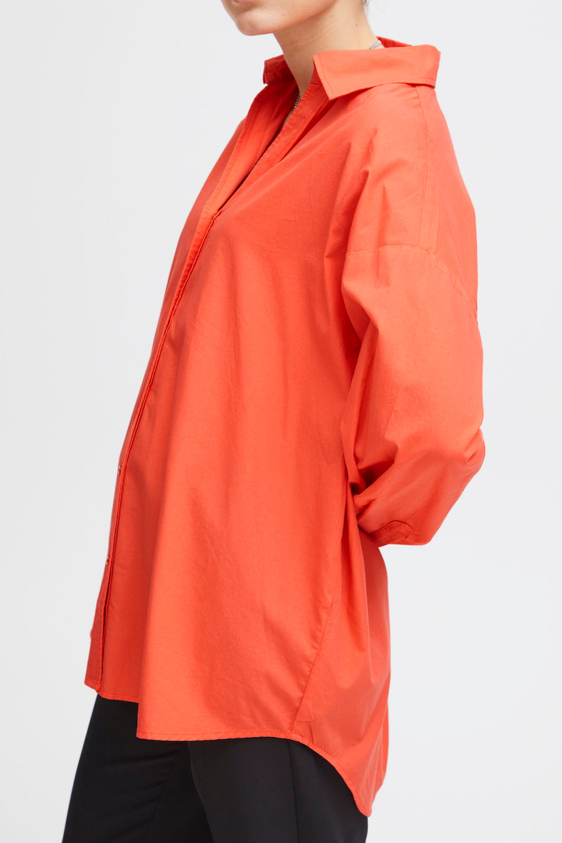 ICHI Hot Coral Stama Shirt