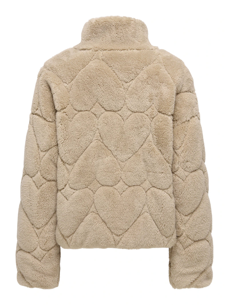 ONLY - Beige Heart Fleece