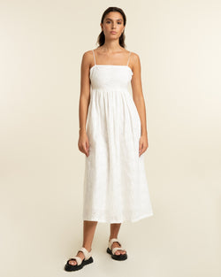 FRNCH - Kana White Embroidered Dress
