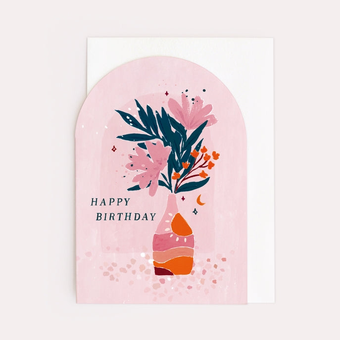 Vase Birthday Card