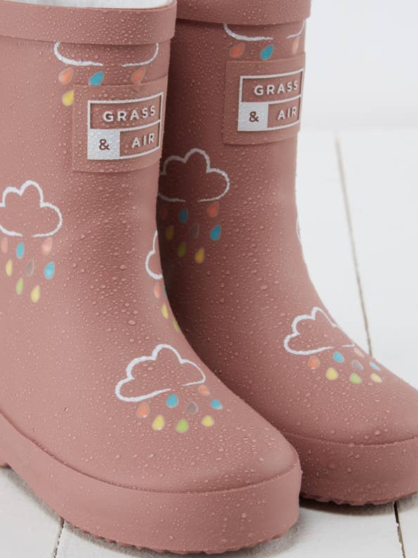 Rose Colour Changing Kids Wellies