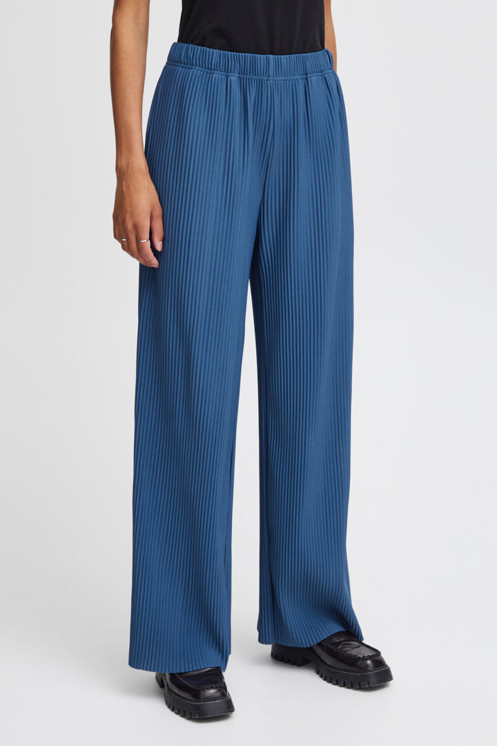 B.Young Blue Crinkled Trousers
