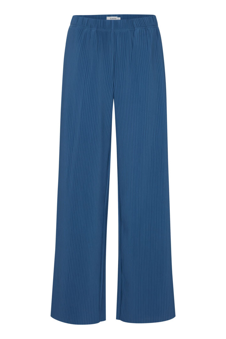 B.Young Blue Crinkled Trousers