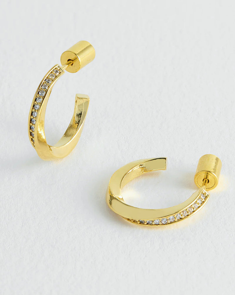 Estella Bartlett - CZ Twist Gold Earrings