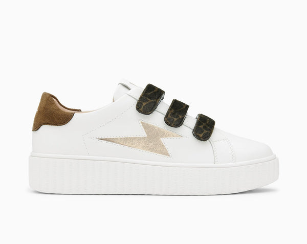 Vanessa Wu - Leopard Velcro/Gold Bolt Trainers