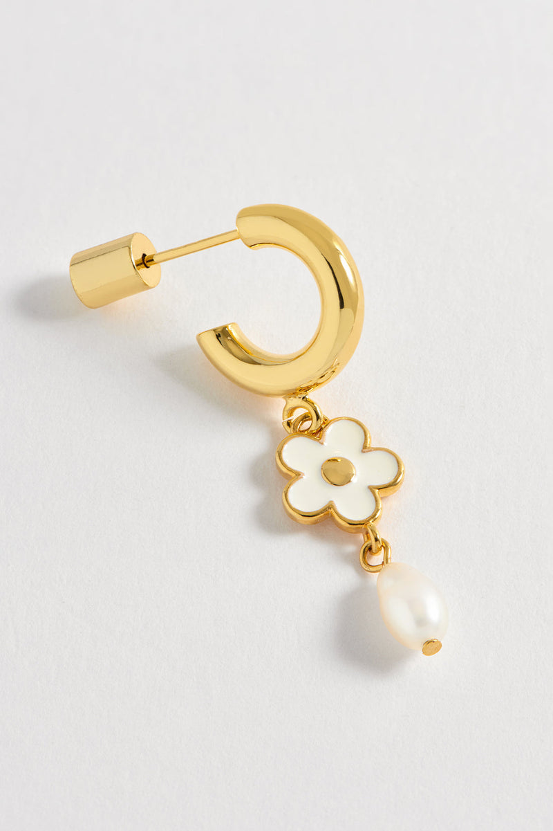 Estella Bartlett - Gold Floral Drop Earrings