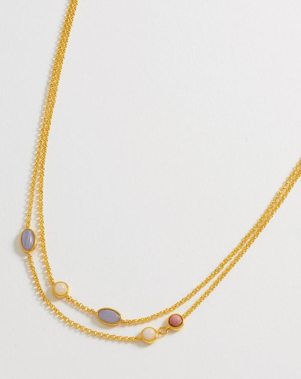 Estella Bartlett - Gemstone Double Chain Necklace