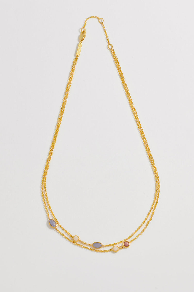 Estella Bartlett - Gemstone Double Chain Necklace