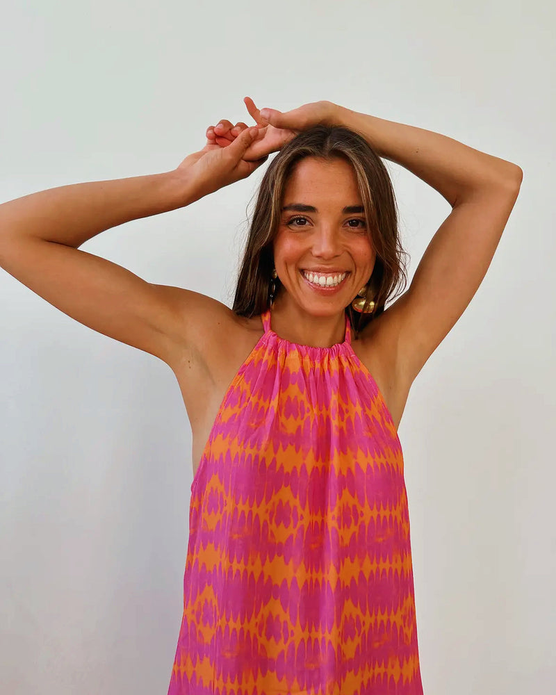 Iria Pink & Orange Dress
