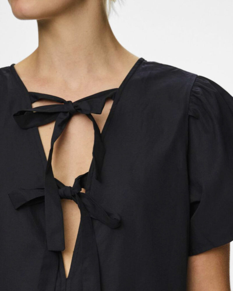 PIECES - Black Bow Dress