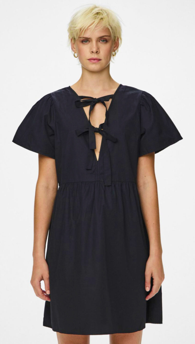 PIECES - Black Bow Dress