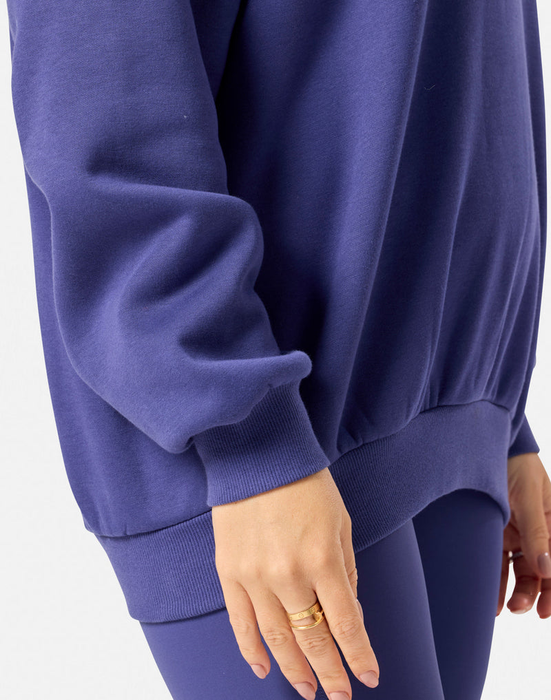 Gym & Coffee - Sierra Snap Colour Sweatshirt Violet