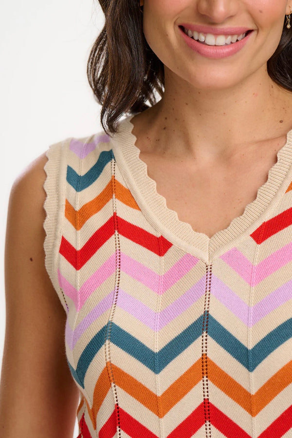 Sugarhill Of Brighton - Rosy V-Neck Knit Vest